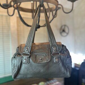 Marc Jacobs Silver Metallic Pebbled Leather Shoulder Bag, Preowned Good